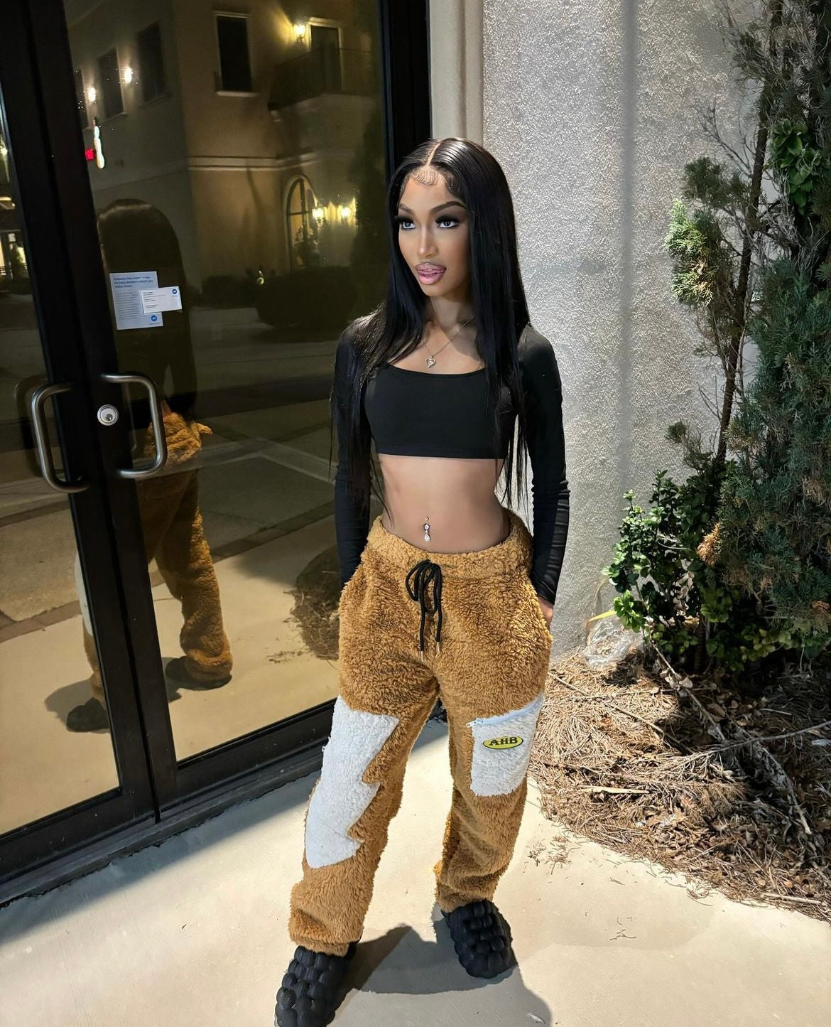 cozy sherpa sweatpants