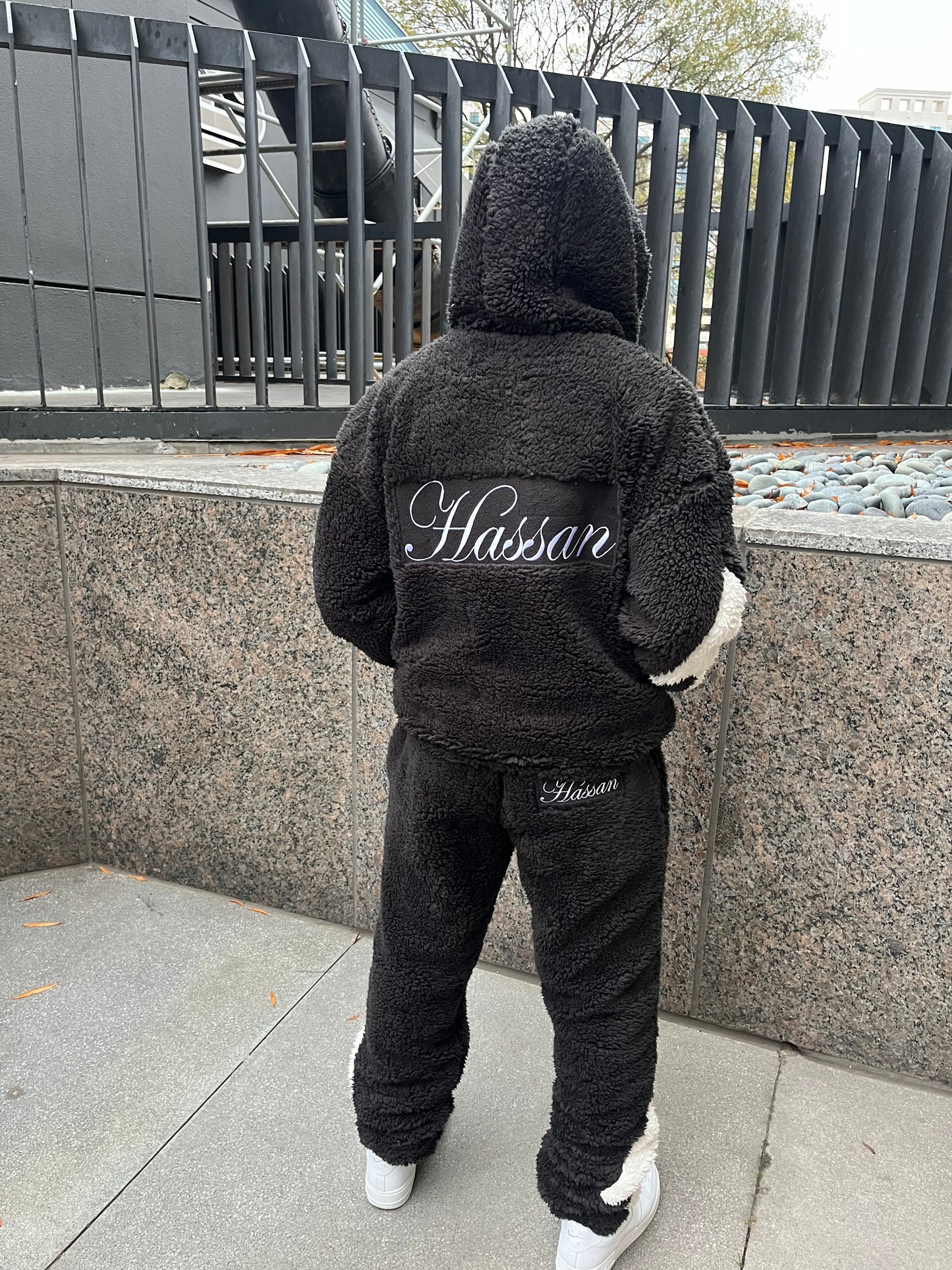 black sherpa jacket