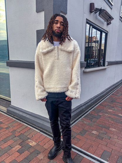 BLANC/ROSE FLEECE JACKET